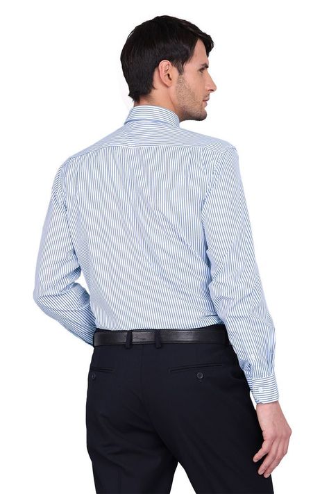Camisa a Rayas Formal Hombre Cuello con Botones Bolsillo Tailored Fit. Arrow-2