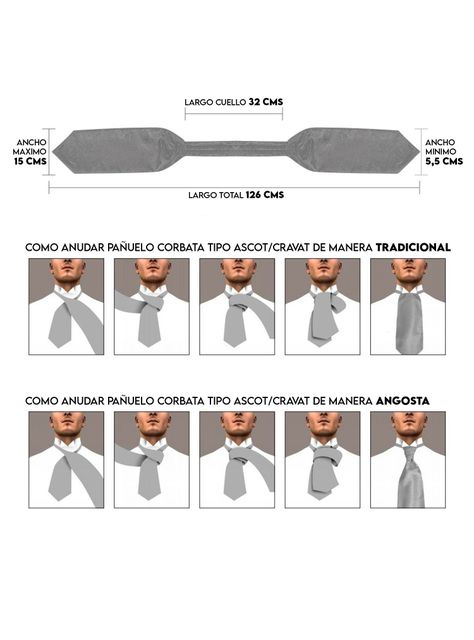 Corbata Gruesa Ascot + Paño + Colleras hombre. Café Flores-5