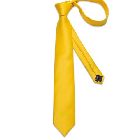 Corbata Amarilla Hombre Seda + Paño + Colleras. Modelo Amarillo Italiano-3