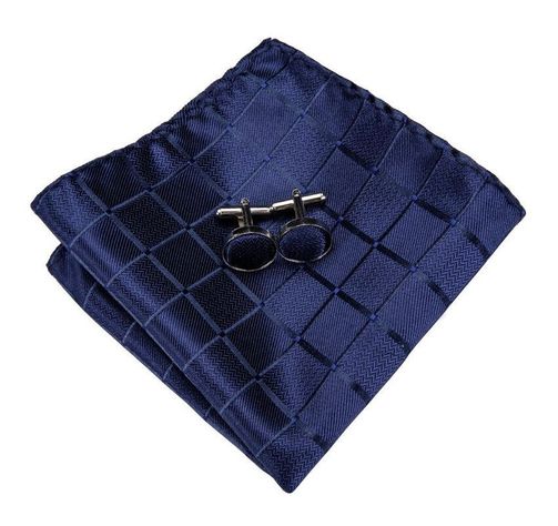 Corbatin Seda Hombre Paño y colleras Set humita-3