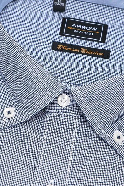 Camisa Formal Hombre Cuello con Botones y Bolsillo Tailored Fit ARROW-1