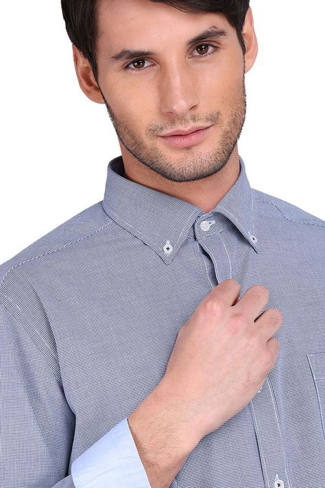 Camisa Formal Hombre Cuello con Botones y Bolsillo Tailored Fit ARROW-4
