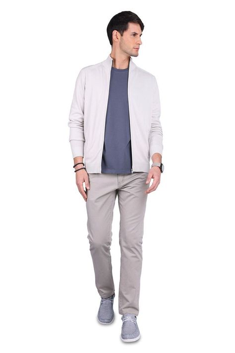 Chaleco Sweater Full Zipper ARROW Liso Algodon Regalo Hombre Casual-2