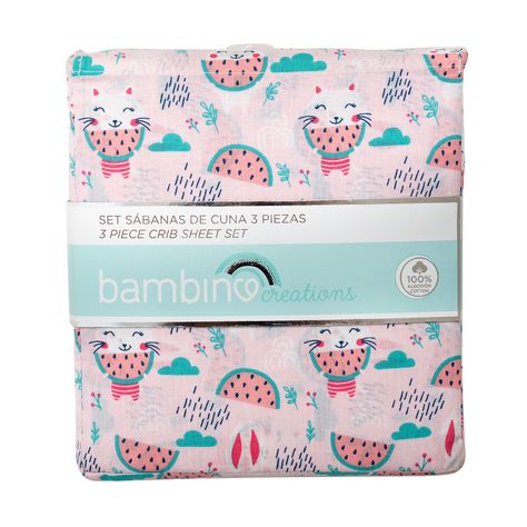 Set  Sabanas De Cuna Bambino  Conejo Rosado-0