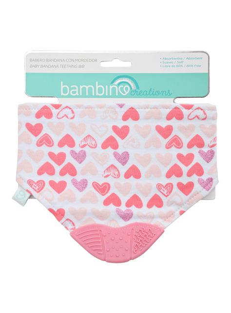 Babero Bandana Rosado Con Mordedor-0