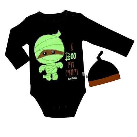 Body Y Gorrito Halloween Momia Niño 0-3 Meses-2