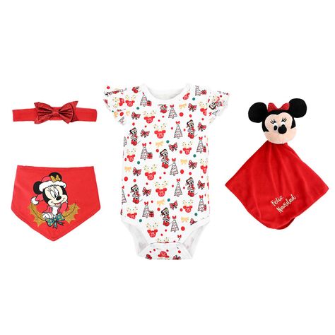 Set 4 Piezas Navidad Minnie Muerdago Niña 6-9M-1