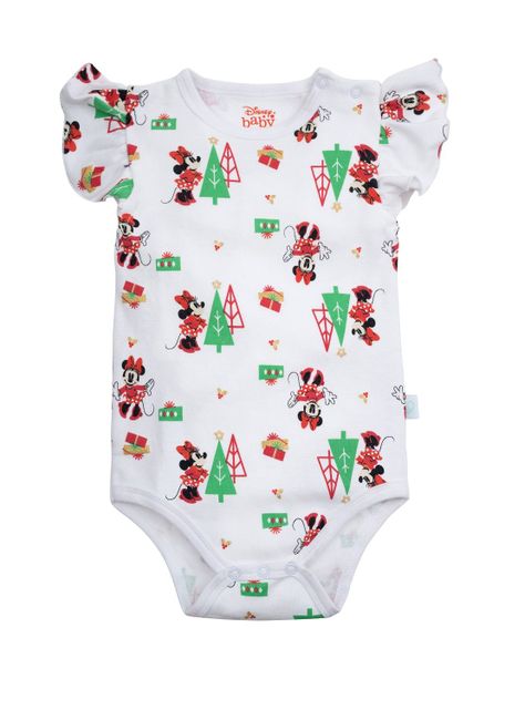 Set 4 Piezas Navidad Blanco Minnie Niña 3-6 Meses-2