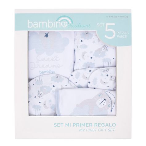 Baby Gift Bambino Set 5 Piezas Blanco Oso Niño-0