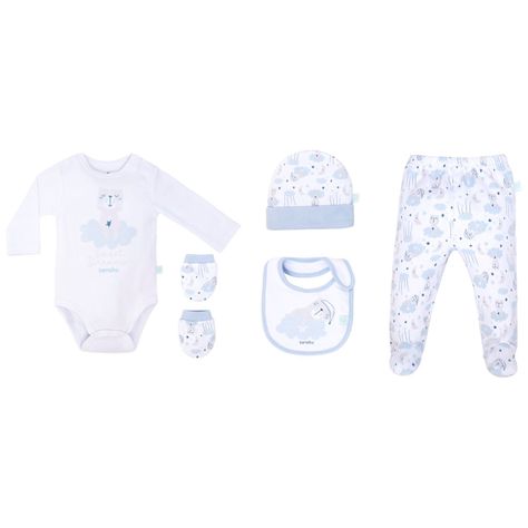 Baby Gift Bambino Set 5 Piezas Blanco Oso Niño-1