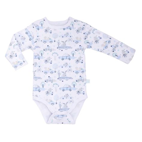 Set 2 Bodys Manga Larga Azul Zorro Niño 12 - 18 Meses-3
