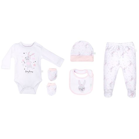 Baby Gift Bambino Set 5 Piezas Blanco Ovejas Niña-1