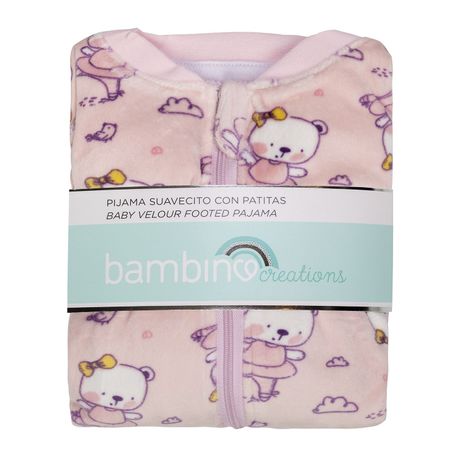 Piezas Pijama Suavecito Osita Rosado 9-12 M-0