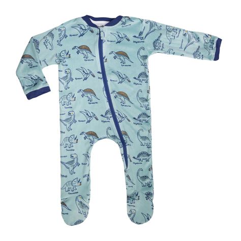 Piezas Pijama Suavecito Bambino Creations Dinosaurios Celeste-1