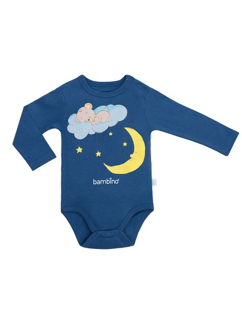 Set 2 Piezas Bodys Manga Larga Bambino  Oso Celeste-2