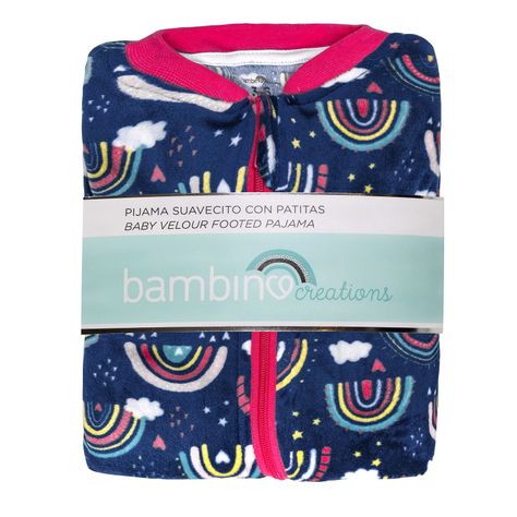 Piezas Pijama Suavecito Bambino Creations Arcoiris Azul-0