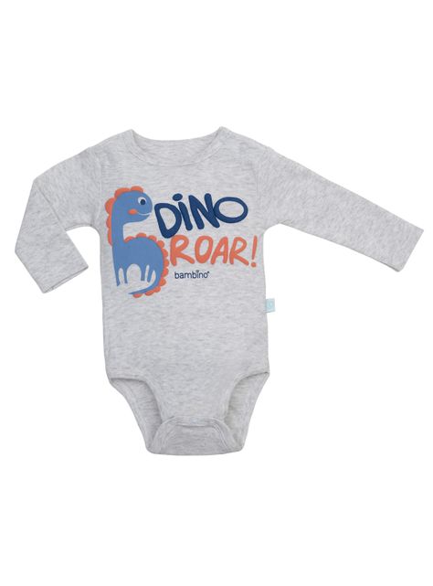 Set 2 Piezas Bodys Manga Larga Bambino  Dinosaurio Azul-2
