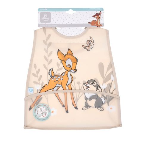Babero De Alimentacion Beige Bambi Unisex Liso-0