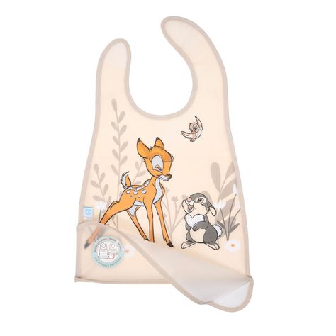 Babero De Alimentacion Beige Bambi Unisex Liso-1