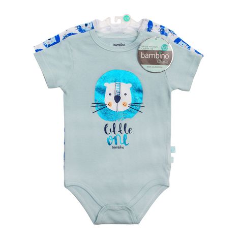 Bodys Manga Corta Set 2 Piezas Bambino 100% Algodón-0