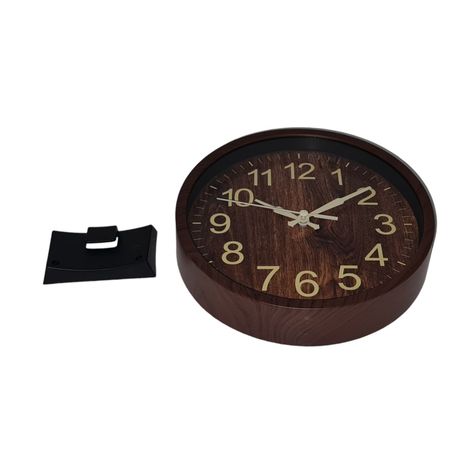 Reloj pared mural mesa retro pvc 17.5cm con base-2