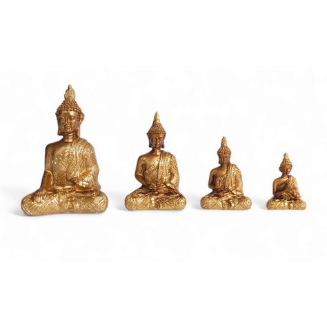 Buda mudra mujer meditando set 4 piezas zen-0