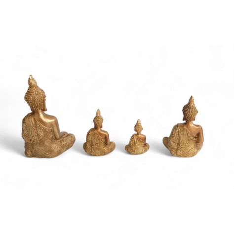 Buda mudra mujer meditando set 4 piezas zen-1