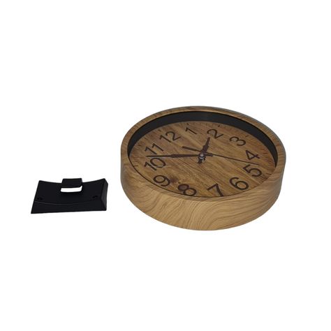 Reloj pared mural mesa retro pvc 17.5cm con base-2