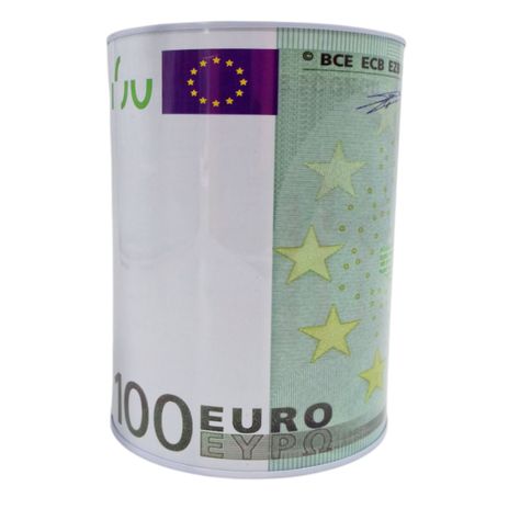 Alcancía metálica euro ahorro 16X12cm 104420-2