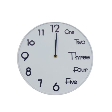 Reloj pared mural redondo 30cm pvc planco-0