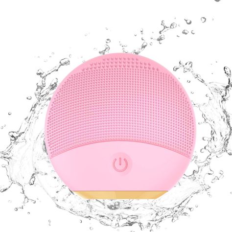 Xpreen - Cepillo de limpieza facial de silicona, limpiador facial y masajeador, color rosa-0
