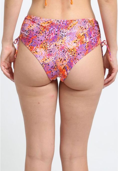 Bikini calzón cadera ajustable estampado naranja-1