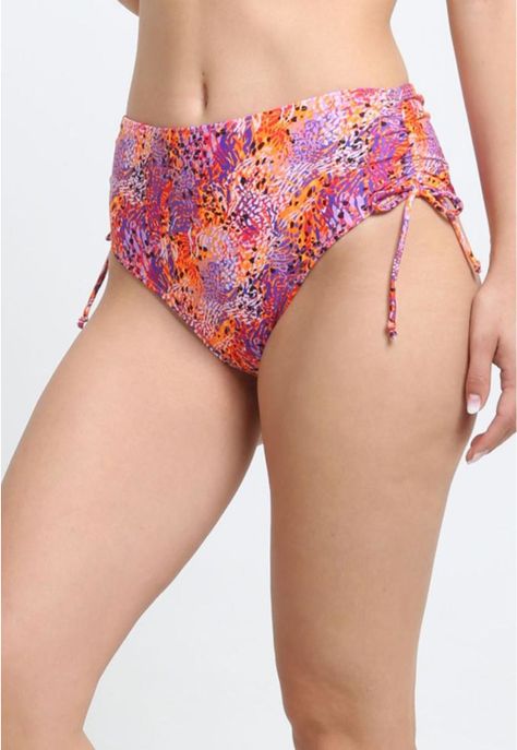 Bikini calzón cadera ajustable estampado naranja-2