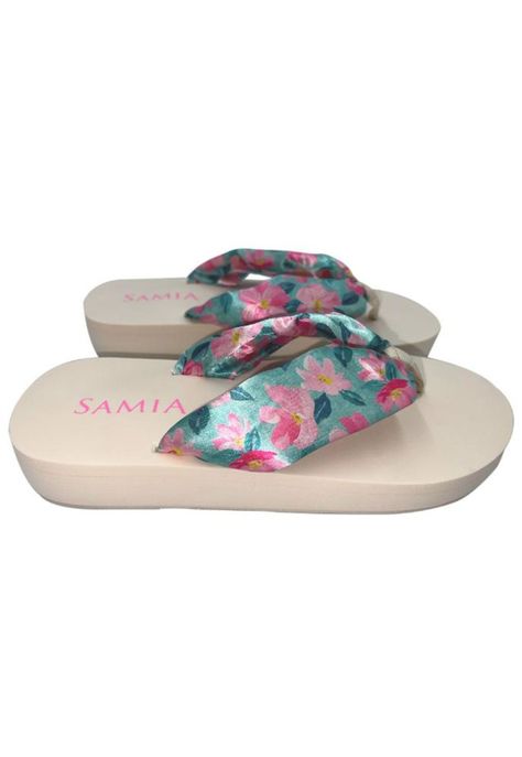 Sandalias mujer estampado flores-1