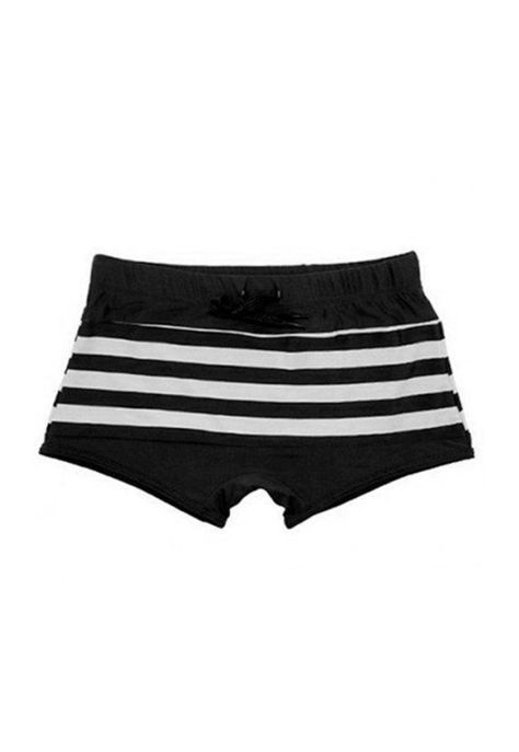 Short tipo bóxer para hombres estampado negro-0