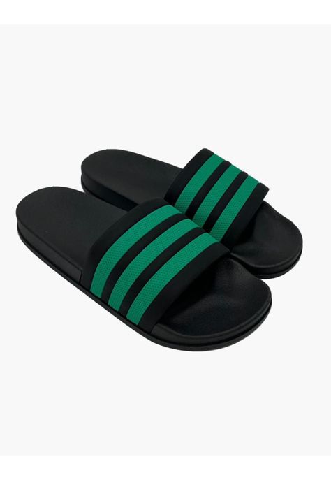 Sandalias mujer goma verde-1