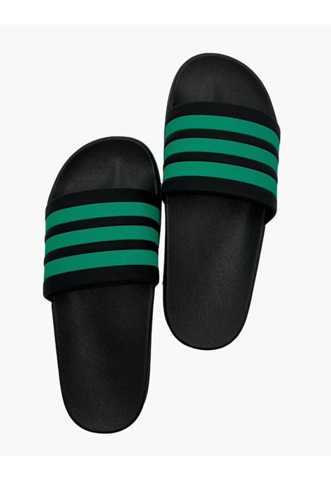 Sandalias mujer goma verde-2