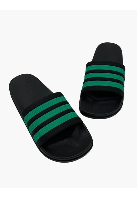 Sandalias mujer goma verde-3