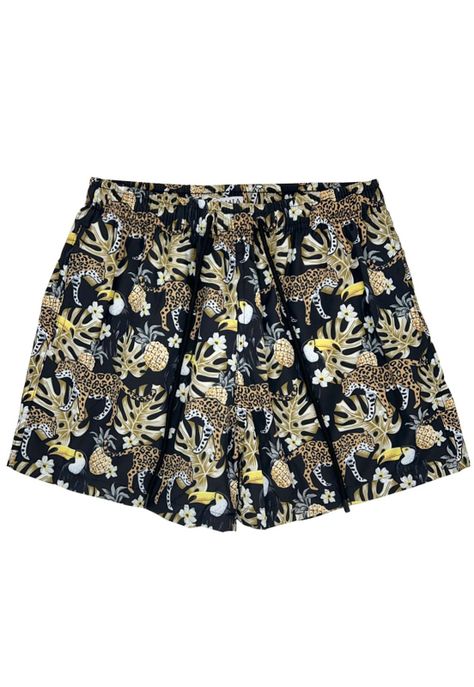 Short corto hombre estampado negro-0