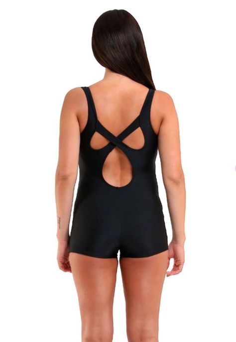 Traje de baño deportivo pierna corta verde-1