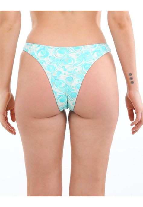 Bikini calzón colaless básico estampado verde-2