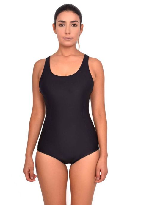Traje de Baño Clasico Para Natacion Negro-0