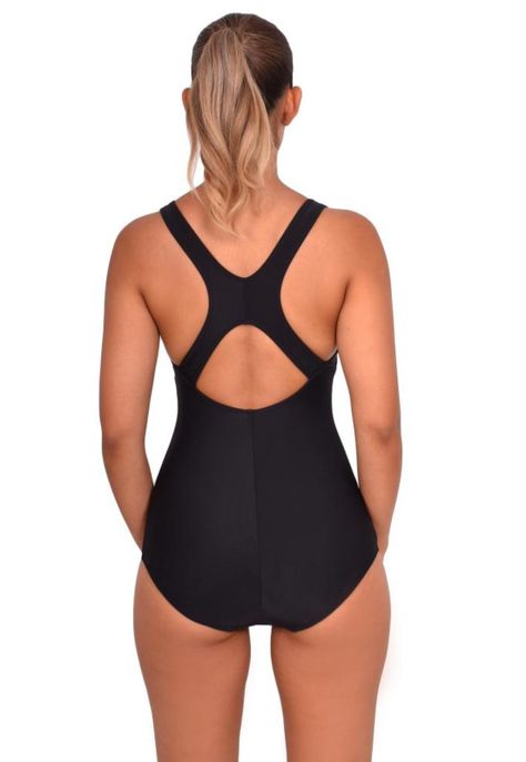 Traje de Baño Clasico Para Natacion Negro-1