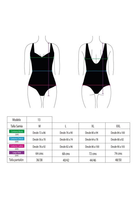 Traje de Baño Clasico Para Natacion Negro-3
