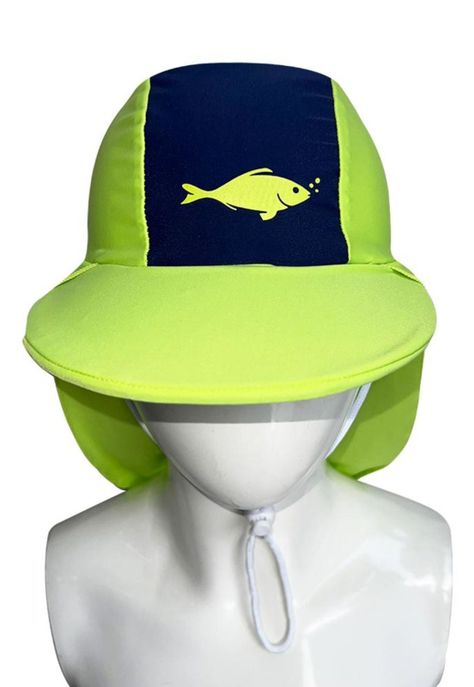 Gorro niño traje de baño verde protección solar-1