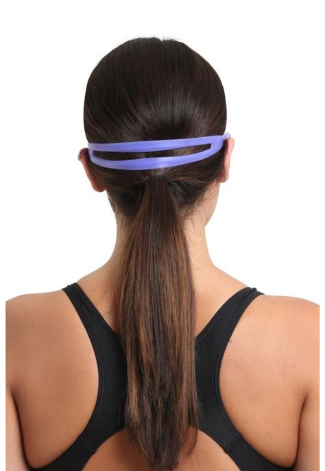 Lente para natación con correa de silicona morado-2