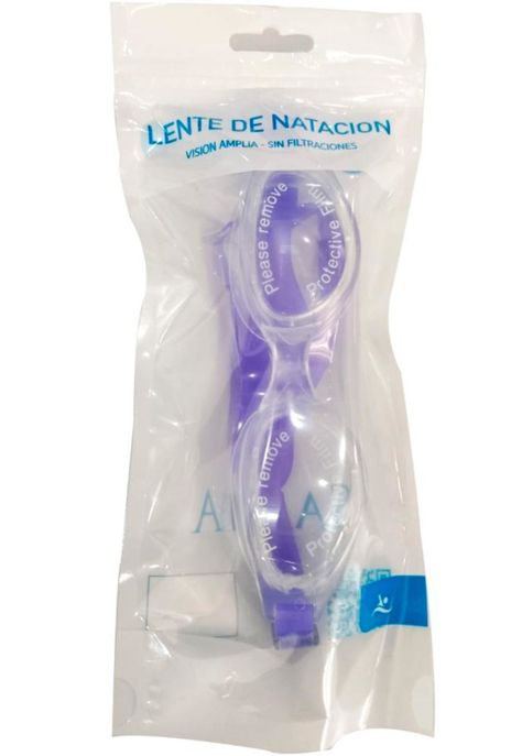 Lente para natación con correa de silicona morado-3