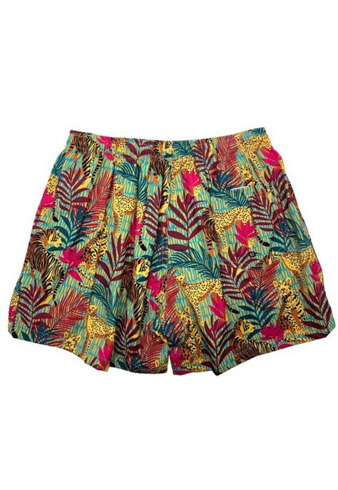 Short corto hombre estampado amarillo-1