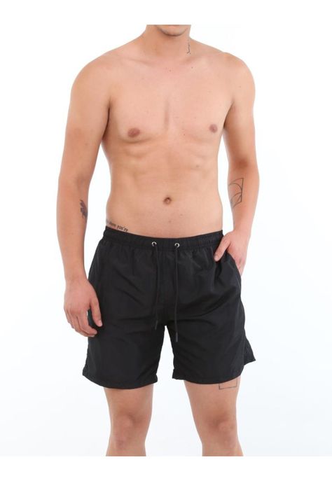Short largo negro hombre-0
