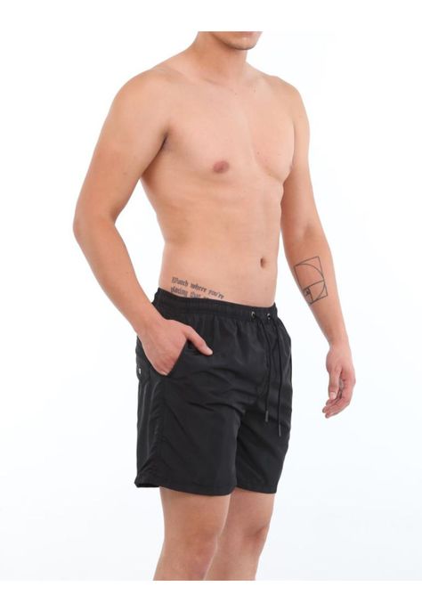 Short largo negro hombre-4